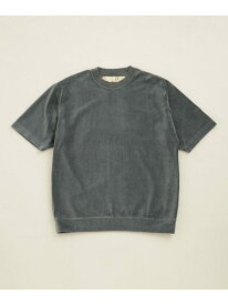 【SALE／50%OFF】NANO universe LB.03/カットコーデュロイクルーネックTシャツ ナノユニバース トップス カットソー・Tシャツ ブラック ベージュ グリーン【RBA_E】【送料無料】