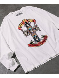 【SALE／50%OFF】FREAK'S STORE 【EXCLUSIVE】GUNS N ROSES ガンズ アンド ローゼス フロントプリント ロングスリーブ Tシャツ 25AW フリークスストア トップス カットソー・Tシャツ ブラック ホワイト【RBA_E】