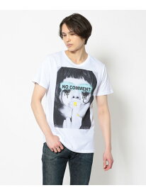 【SALE／50%OFF】ROYAL FLASH NO COMMENT PARIS/ノーコメントパリ/bluespray eyes TEE ロイヤルフラッシュ トップス カットソー・Tシャツ ホワイト ブラック【RBA_E】【送料無料】