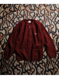 【SALE／50%OFF】NUMBER (N)INE SHAGGY SOLID ZIP-UP CARDIGAN ナンバーナイン トップス カーディガン レッド ブラウン イエロー【RBA_E】【送料無料】