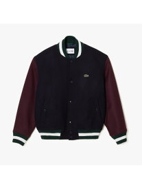 【SALE／50%OFF】LACOSTE ベーシックバーシティジャケット ラコステ ジャケット・アウター スタジャン・スカジャン ホワイト【RBA_E】【送料無料】