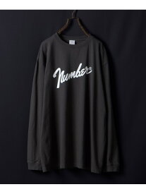 NUMBER (N)INE Number・ L/S T-SHIRT ナンバーナイン トップス カットソー・Tシャツ グレー【送料無料】