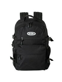 X-girl OVAL LOGO BACKPACK エックスガール バッグ リュック・バックパック ブラック グレー【先行予約】*【送料無料】