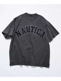 【SALE／10%OFF】NAUTICA Pigment Dyed Arch Logo S/S Tee フリークスストア トップス カットソー・Tシャツ グレー ベージュ オレンジ ネイビー【RBA_E】【先行予約】*【送料無料】