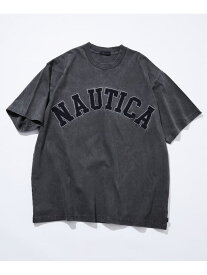 NAUTICA Pigment Dyed Arch Logo S/S Tee フリークスストア トップス カットソー・Tシャツ グレー ベージュ オレンジ ネイビー【先行予約】*【送料無料】