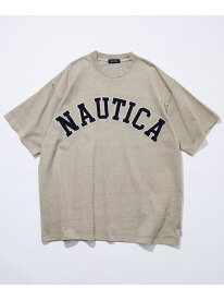 NAUTICA Pigment Dyed Arch Logo S/S Tee フリークスストア トップス カットソー・Tシャツ グレー ベージュ オレンジ ネイビー【先行予約】*【送料無料】