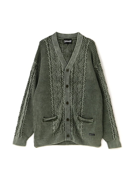 楽天市場】【SALE／50%OFF】Schott DULL COL CABLE CARDIGAN/ケーブル 