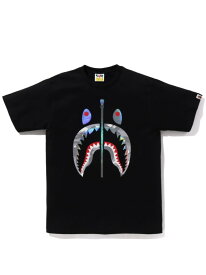 A BATHING APE CITY CAMO SHARK TEE ア ベイシング エイプ トップス カットソー・Tシャツ ブラック ホワイト【送料無料】