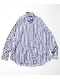 NAUTICA Faded L/S Shirt (Broadcloth Stripes) フリークスストア トップス シャツ・ブラウス ブルー ネイビー【送料無料】