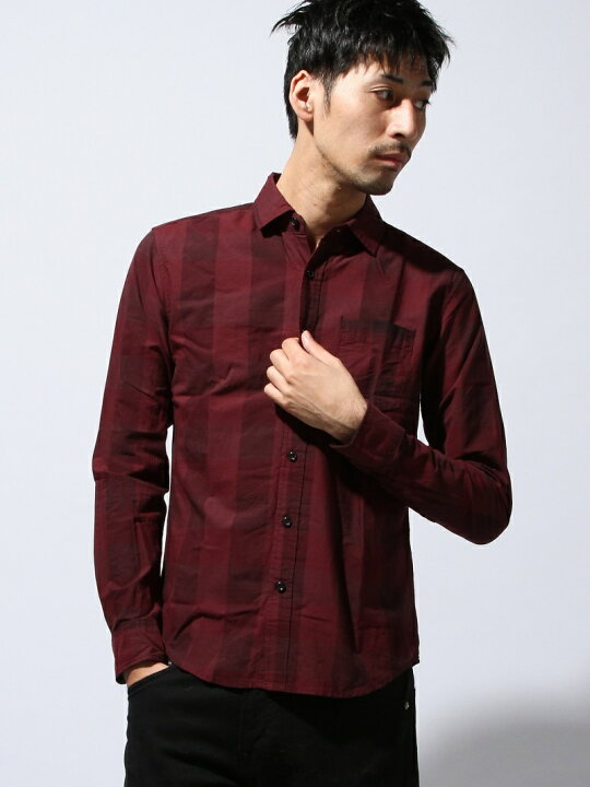 楽天市場】【SALE／40%OFF】HVC ダークチェックシャンブレーシャツ 