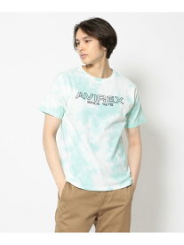 【SALE／40%OFF】AVIREX ファジー タイダイ ロゴ Tシャツ/FUZZY TIE DYE LOGO T-SHIRT アヴィレックス トップス カットソー・Tシャツ グリーン グレー パープル【RBA_E】