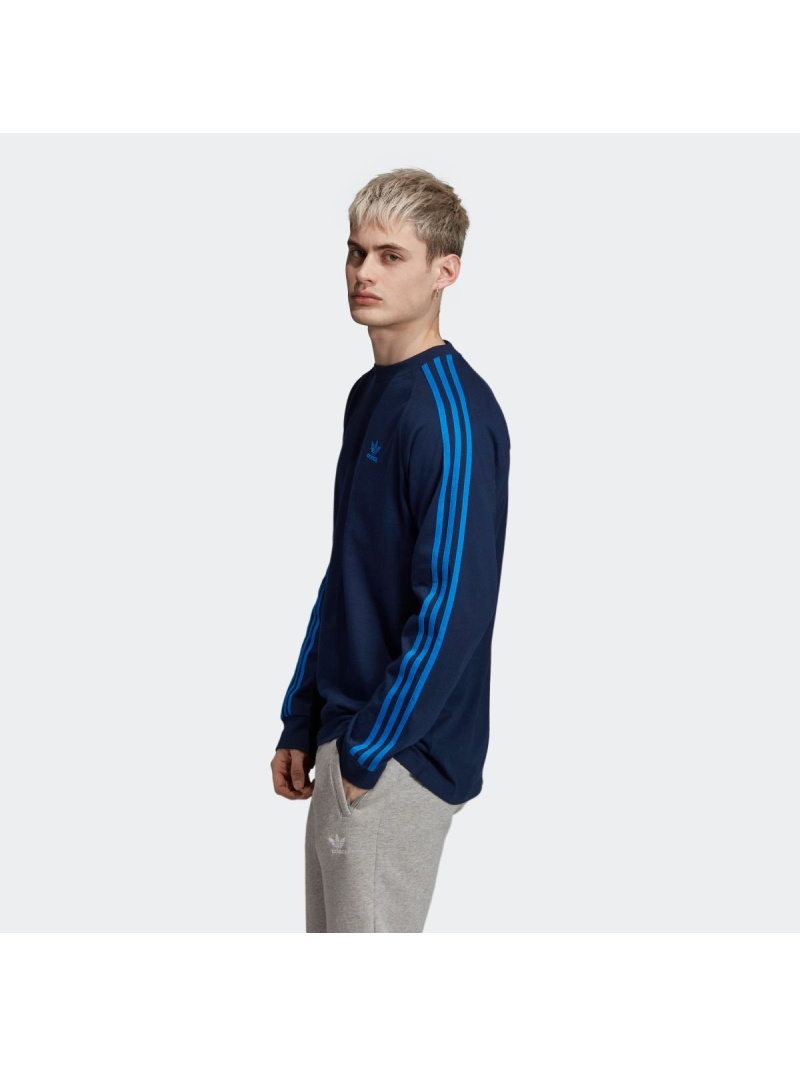 adidas Originals 3 STRIPES LS TEE アディダス カットソー Tシャツ グリーン ブラック ブルー ホワイト【送料無料】  | Rakuten Fashion Men