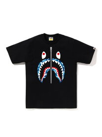 A BATHING APE ABC CAMO SHARK TEE ア ベイシング エイプ トップス カットソー・Tシャツ ブラック ホワイト【送料無料】