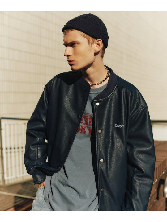 楽天市場】【SALE／30%OFF】Subciety FAKE LEATHER STADIUM JKT 