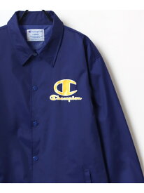 【SALE／20%OFF】Champion チャンピオン コーチジャケット メンズ ビッグシルエット ロゴ ラザル ジャケット・アウター ブルゾン・ジャンパー ネイビー ブラック【RBA_E】【送料無料】