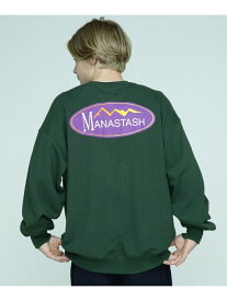 MANASTASH MANASTASH/CASCADE SWEATSHIRTS ORIGINAL LOGO マナスタッシュ トップス スウェット・トレーナー グリーン ブラック ホワイト【送料無料】