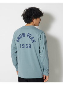 Snow Peak Foam Printed L/S T shirt Snow Peak スノーピーク トップス カットソー・Tシャツ ブルー グレー ホワイト【送料無料】