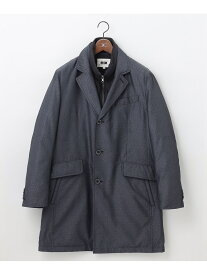 JOSEPH ABBOUD 【キングサイズ・撥水/ダウン/ライナー取り外し可能】インターレースヘリンボン コート ジョセフアブード ジャケット・アウター ダウンジャケット・ダウンベスト ネイビー グレー【送料無料】