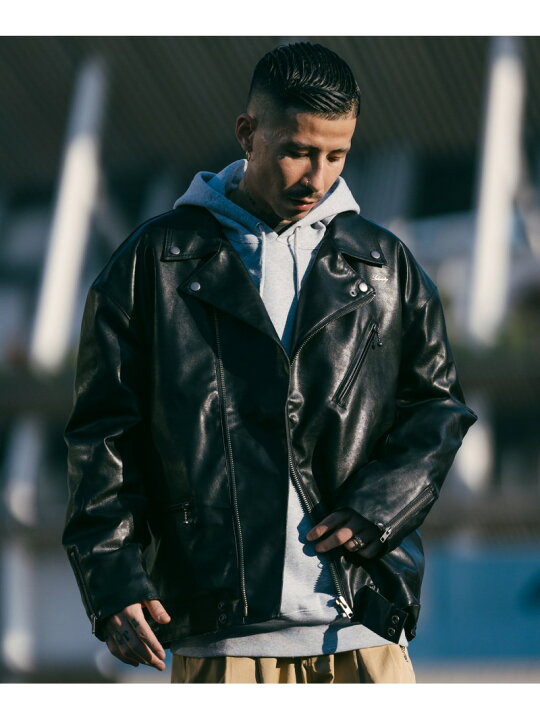 楽天市場】【SALE／20%OFF】Subciety FAKE LEATHER RIDERS JKT 