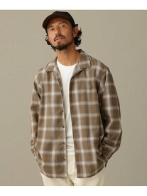 【SALE／56%OFF】NANO universe LB.03/TRチェックオープンカラーギャザーシャツ ナノユニバース トップス シャツ・ブラウス【RBA_E】【送料無料】