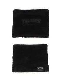 THRASHER THRASHER/(U)MAG リバーシブル ネックウォーマ- スラッシャー　バイ　リフルページ ファッション雑貨 マフラー・ストール・ネックウォーマー ブラック グレー