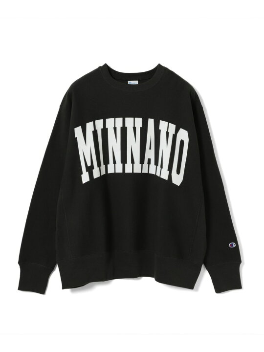 楽天市場】BEAMS 【別注】Champion * MIN-NANO / ロゴ クルーネック