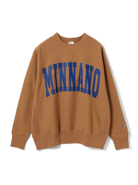 楽天市場】BEAMS 【別注】Champion * MIN-NANO / ロゴ クルーネック 