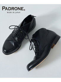 PADRONE PADRONE/BACK ZIP CHUKKA BOOTS バックジップチャッカブーツズ レースアップアンクルブーツ 革靴 メンズシューズ 日本製 MADE IN JAPAN パドローネ PU-ZOZO-02 セットアップセブン シューズ・靴 ブーツ ブラック【送料無料】