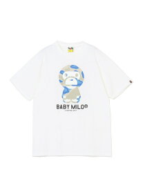 A BATHING APE LIQUID CAMO BABY MILO TEE ア ベイシング エイプ トップス カットソー・Tシャツ ホワイト【送料無料】