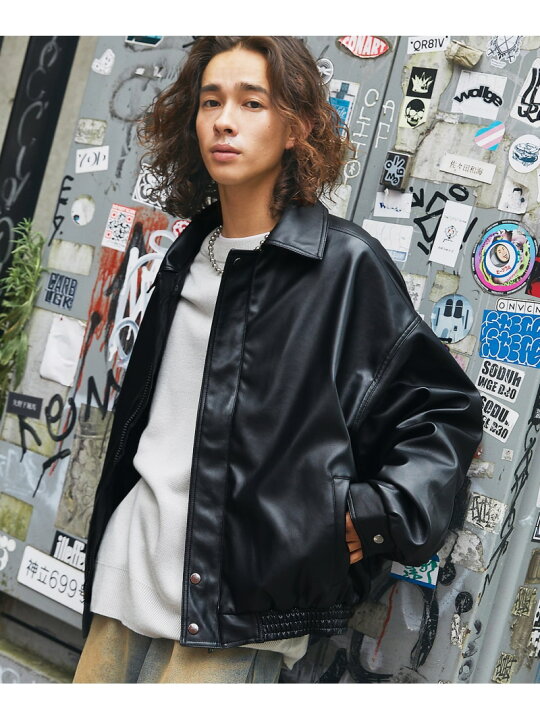 楽天市場】MSG PUレザーブルゾン カジュアル ジャケット・アウター 