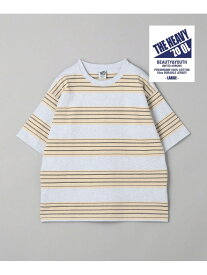 【SALE／50%OFF】BEAUTY&YOUTH UNITED ARROWS 10oz ヘビー ボーダー クルーネック Tシャツ ユナイテッドアローズ アウトレット トップス カットソー・Tシャツ グレー ホワイト【RBA_E】