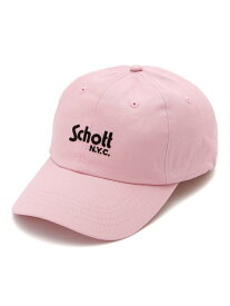 【SALE／50%OFF】Schott COTTON TWILL CAP LOGO/コットンツイル キャップ ショット 帽子 その他の帽子 ネイビー ブラック ピンク カーキ グリーン【RBA_E】