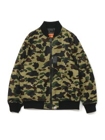 A BATHING APE 1ST CAMO NYLON TWILL MA-1 ア ベイシング エイプ ジャケット・アウター ブルゾン・ジャンパー カーキ ベージュ【送料無料】