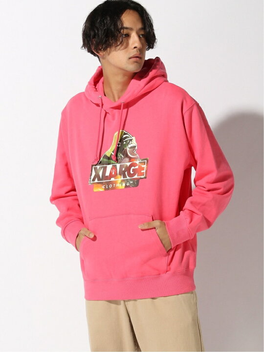 XLARGE（エクストララージ）の「OLD ENGLISH BLEACHED HOODED 