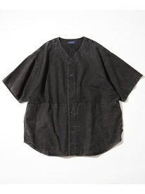 NAUTICA Garment Dyed Baseball Shirt S/S フリークスストア トップス シャツ・ブラウス グレー ベージュ ネイビー ホワイト【送料無料】