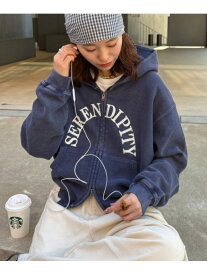 【SALE／10%OFF】CIAOPANIC TYPY 【UNISEX】ワッフルジップパーカー チャオパニックティピー トップス パーカー・フーディー ネイビー【RBA_E】【送料無料】