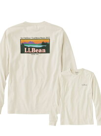 L.L.Bean ジャパン・フィット ケアフリー・アンシュリンカブル・ティ、長袖 グラフィック エルエルビーン トップス カットソー・Tシャツ ホワイト ブラック グレー グリーン ネイビー ベージュ【送料無料】