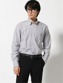 【SALE／30%OFF】BARNEYS NEW YORK (M)ストライプ柄ボタンダウンシャツ バーニーズ　ニューヨーク トップス シャツ・ブラウス ブルー ネイビー【RBA_E】【送料無料】