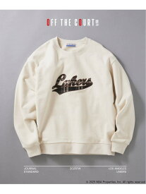 JOURNAL STANDARD Off The Court by NBA / オフ・ザ・コート バイ NBA 別注 プリント スウェット ジャーナル スタンダード トップス スウェット・トレーナー ベージュ ネイビー ブラウン ブラック【送料無料】