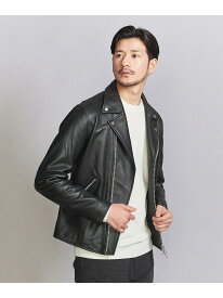 BEAUTY&YOUTH UNITED ARROWS 【WEB限定】 シープ ダブル ライダースジャケット ビューティー＆ユース　ユナイテッドアローズ ジャケット・アウター ライダースジャケット ブラック【送料無料】