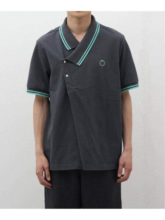 417 EDIFICE YUKI HASHIMOTO ユウキハシモト Y NECK ポロシャツ フォーワンセブン エディフィス トップス ポロシャツ グレー 送料無料 Rakuten Fashion Men