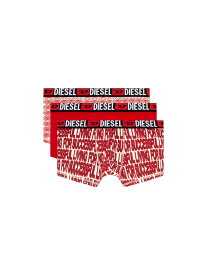 DIESEL メンズ ボクサーパンツ 3枚パック ディーゼル インナー・ルームウェア ボクサーパンツ・トランクス レッド【送料無料】