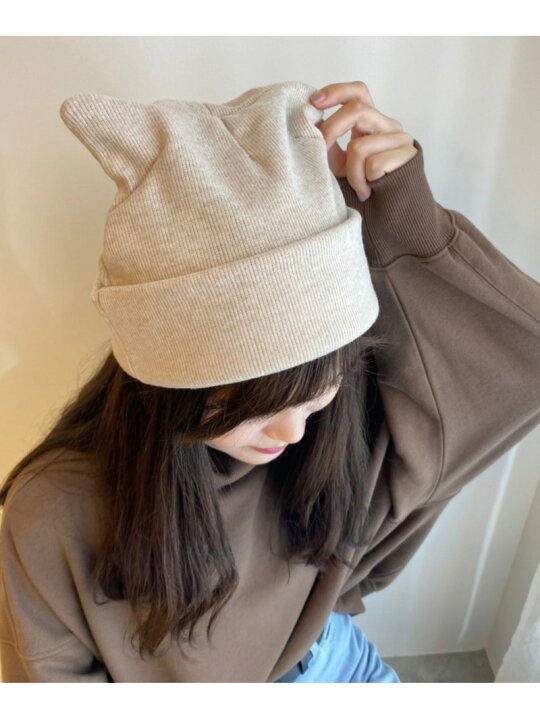 楽天市場 メンズwego ネコミミニットキャップ4 ウィゴー 帽子 ニット帽 ビーニー ホワイト ブラック Rakuten Fashion Men