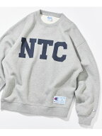 NAUTICA NAUTICA×Champion 【Exclusive ダブルネーム カレッジロゴ クルーネックスウェット 26AW フリー…