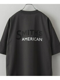 coen SMITH'S(スミス)別注ロゴプリントTシャツ コーエン トップス カットソー・Tシャツ グレー ホワイト ブルー