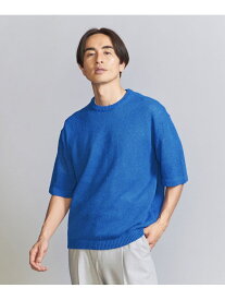 【SALE／40%OFF】BEAUTY&YOUTH UNITED ARROWS ペーパーヤーン クルーネック ショートスリーブ ニット ユナイテッドアローズ アウトレット トップス ニット ベージュ イエロー ブルー ネイビー【RBA_E】【送料無料】