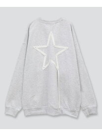 CONVERSE TOKYO SPINDLE STAR★ DESIGN LONG SLEEVE SWEAT コンバーストウキョウ トップス スウェット・トレーナー グレー ブラック【送料無料】