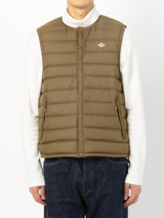 楽天市場 Bshop Danton クルーネック インナーダウンベスト Men ビショップ コート ジャケット ベスト ベージュ ブラック カーキ ネイビー 送料無料 Rakuten Fashion Men