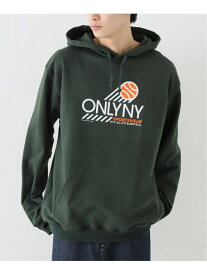 【SALE／30%OFF】WISM 【ONLY NY / オンリーニューヨーク】 ALL CITY BASKETBALL HOODIE ウィズム トップス パーカー・フーディー グレー グリーン【RBA_E】【送料無料】