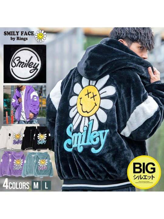 楽天市場】SB select SMILEY FACE フラワースマイルファーブルゾン 